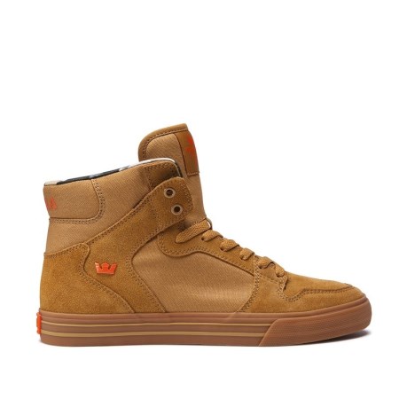 Supra Vaider Mens High Tops Shoes Brown UK 21EVK